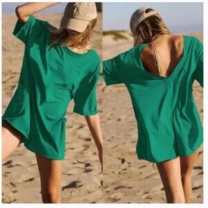 Free People Hot Shot Tee Romper Green Size XS